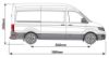 Picture of Rhino VanLadder - Silver Rear Door Ladder with fitting Kit for Volkswagen Crafter 2017-Onwards | L3 | H3 | Twin Rear Doors | AL7-LK40