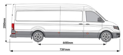 Picture of Rhino AccessStep Twin - black for Volkswagen Crafter 2017-Onwards | L5 | H3 | Twin Rear Doors | SS229B