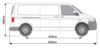 Picture of Rhino 3.1m SafeStow4 (One Ladder) for Volkswagen T5 Transporter 2002-2015 | L2 | H1 | Twin Rear Doors | RAS18-SK21