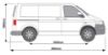 Picture of Rhino VanLadder - Silver Rear Door Ladder with fitting Kit for Volkswagen T6 Transporter 2015-Onwards | L1 | H1 | Twin Rear Doors | AL6-LK33