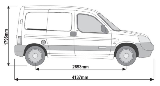 Picture of Van Guard ULTI Bar+ (Aluminium) - 2 Roof Bars for Peugeot Partner Origin 1996-2008 | L1 | H1 | VG96