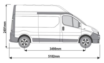 Picture of Rhino VanLadder Black - Black Rear Door Ladder with fiiting kit for Vauxhall Vivaro 2001-2014 | L2 | H2 | Twin Rear Doors | BL7-LK21