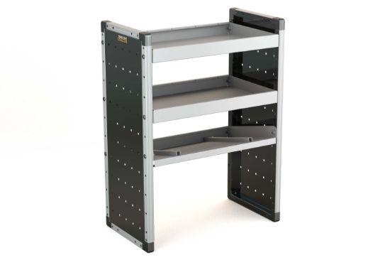 Van Guard Trade Van Racking Single Unit - 2 Straight Shelves, 1 Angled Shelf - H1009mm x W750mm