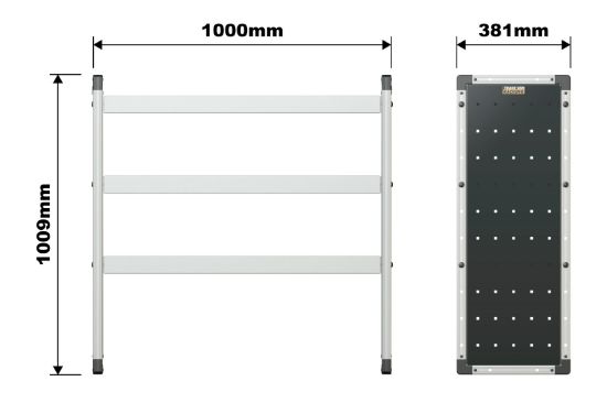 Picture of Van Guard Trade Van Racking Single Unit - 3 Straight Shelves - H1009mm x W1000mm | TVR-201