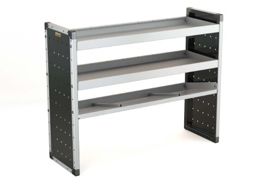 Van Guard Trade Van Racking Single Unit - 2 Straight Shelves, 1 Angled Shelf - H1009mm x W1250mm