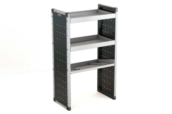 Van Guard Trade Van Racking Single Unit - 2 Straight Shelves, 1 Angled Shelf - H1279mm x W750mm