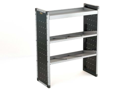 Van Guard Trade Van Racking Single Unit - 1 Straight Shelf, 2 Angled Shelves - H1279mm x W1000mm