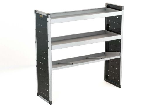 Van Guard Trade Van Racking Single Unit - 2 Straight Shelves, 1 Angled Shelf - H1279mm x W1250mm