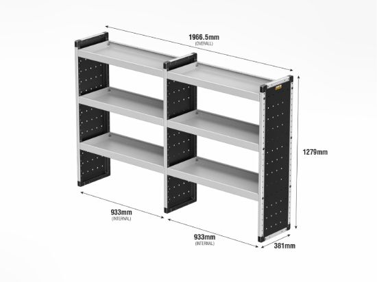 Picture of Van Guard Bronze Trade Van Racking Package - Offside for Vauxhall Vivaro 2014-2019 | L1 | H2 | TVR-B-010-OS