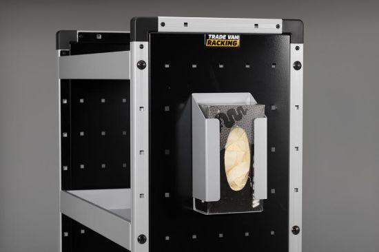 Picture of Van Guard Glove Box Holder for Trade Van Racking Side Panel | TVR-COM-025