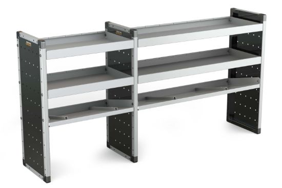 Van Guard Trade Van Racking Double Unit - 2 Straight, 1 Angled Per Bay - H1009mm x W1966.5mm (683mm & 1183mm)