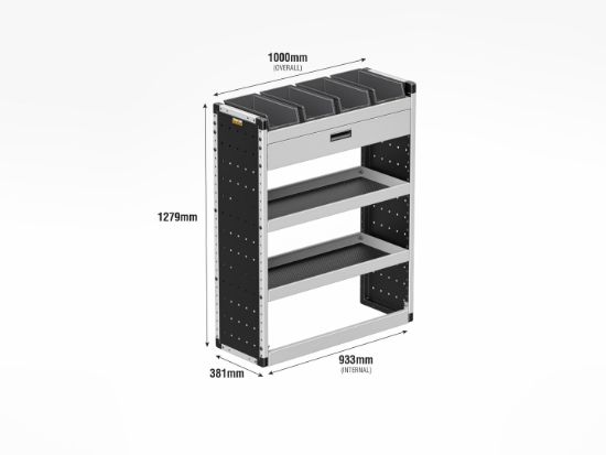 Picture of Van Guard Gold Trade Van Racking Package - Nearside for Renault Trafic 2014-Onwards | L1 | H2 | TVR-G-010-NS