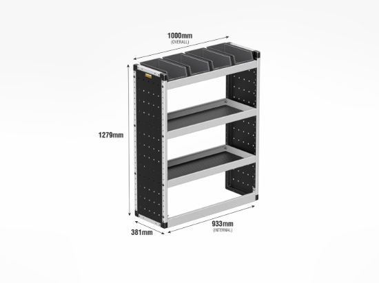 Picture of Van Guard Silver Trade Van Racking Package - Nearside for Nissan Primastar 2022-Onwards | L1 | H2 | TVR-S-010-NS