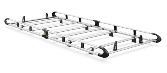 Van Guard ULTI Rack+ (Aluminium) - 7 Bar Roof Rack for Volkswagen T6 Transporter 2015-2024 | L2 | H1 | Twin Rear Doors