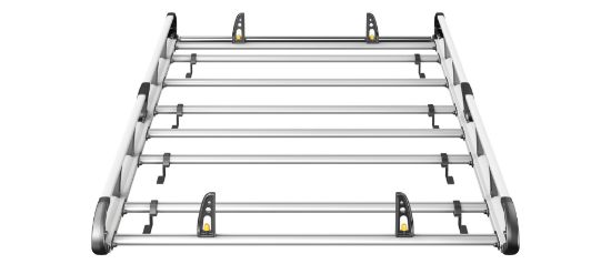 Picture of Van Guard ULTI Rack+ (Aluminium) - 7 Bar Roof Rack for Volkswagen T6 Transporter 2015-2025 | L2 | H1 | Twin Rear Doors | VGUR-207