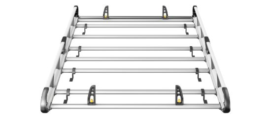 Picture of Van Guard ULTI Rack+ (Aluminium) - 7 Bar Roof Rack for Volkswagen T6 Transporter 2015-2024 | L2 | H1 | Twin Rear Doors | VGUR-207