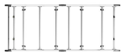 Picture of Van Guard ULTI Rack+ (Aluminium) - 7 Bar Roof Rack for Volkswagen T6 Transporter 2015-2024 | L2 | H1 | Twin Rear Doors | VGUR-207