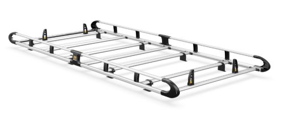 Van Guard ULTI Rack+ (Aluminium) - 7 Bar Roof Rack for Volkswagen T6 Transporter 2015-2024 | L2 | H1 | Tailgate