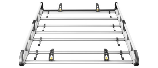 Picture of Van Guard ULTI Rack+ (Aluminium) - 7 Bar Roof Rack for Volkswagen T6 Transporter 2015-2024 | L2 | H1 | Tailgate | VGUR-208