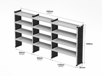 Picture of Van Guard Bronze Trade Van Racking Package - Offside for Nissan Interstar 2025-Onwards | L3 | H2 | TVR-B-007-OS