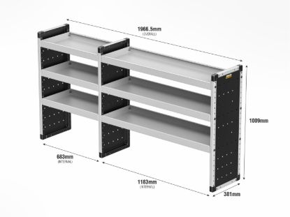 Picture of Van Guard Bronze Trade Van Racking Package - Offside for Volkswagen T6 Transporter 2015-2024 | L1 | H1 | TVR-B-017-OS