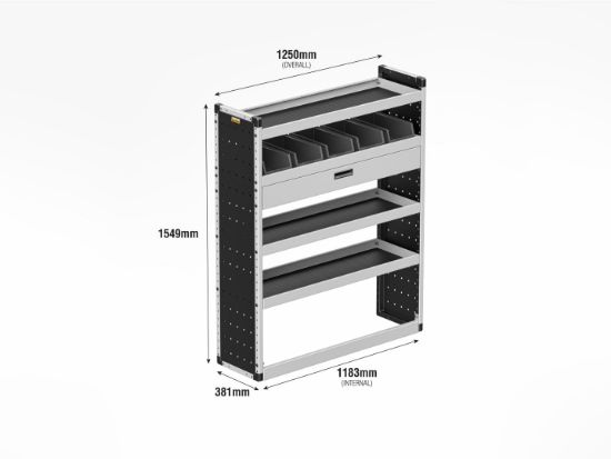 Picture of Van Guard Gold Trade Van Racking Package - Nearside for Renault Master 2025-Onwards | L2 | H2 | TVR-G-006-NS