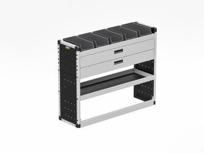 Picture of Van Guard Gold Trade Van Racking Package - Nearside for Volkswagen T6 Transporter 2015-2024 | L2 | H1 | TVR-G-009-NS