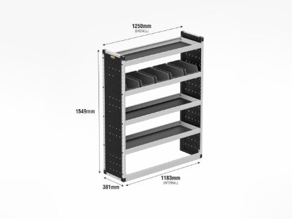 Picture of Van Guard Silver Trade Van Racking Package - Nearside for Renault Master 2025-Onwards | L2 | H2 | TVR-S-006-NS