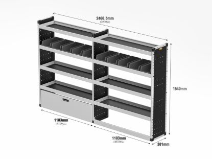 Picture of Van Guard Silver Trade Van Racking Package - Complete Kit for Renault Master 2025-Onwards | L2 | H2 | TVR-S-006