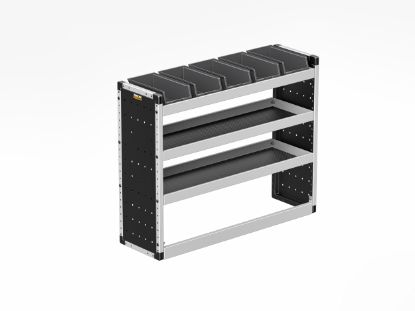 Picture of Van Guard Silver Trade Van Racking Package - Nearside for Volkswagen T7 Transporter 2025-Onwards | L2 | H1 | TVR-S-016-NS
