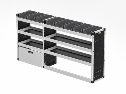Picture of Van Guard Silver Trade Van Racking Package - Complete Kit for Volkswagen T6 Transporter 2015-2024 | L1 | H1 | TVR-S-017