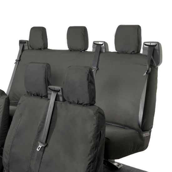 Picture of UK Custom Covers Ford Transit Custom (2013-2023) Tailored PU Front & Rear Seat Covers | SC102-131