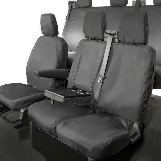 Picture of UK Custom Covers Ford Transit Custom (2013-2023) Tailored PU Front & Rear Seat Covers | SC102-131