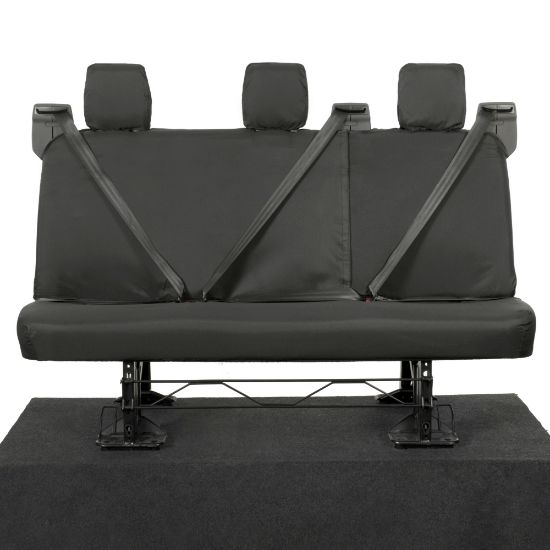 Picture of UK Custom Covers Ford Transit Custom (2013-2023) Tailored PU Rear Seat Covers | SC131