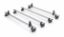Picture of Rhino 4 KammBar Fleet Steel Roof Bars and 4 free load stops for Volkswagen T6 Transporter 2015-2025 | L1 | H1 | T54FL