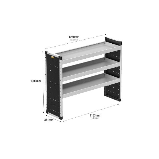 Picture of Van Guard Bronze Trade Van Racking Package - Nearside for Volkswagen T7 Transporter 2024-Onwards | L2 | H1 | TVR-B-016-NS