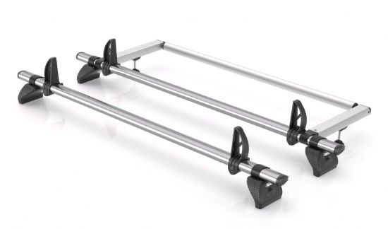 Picture of Rhino 2 KammBar Fleet Steel Roof Bars with Roller Bundle for Volkswagen T6 Transporter 2015-2025 | L1 | H1 | Tailgate | T52FL#KR22