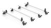 Picture of Rhino 4 Aluminium KammBar Pro Roof Bars and 4 free load stops for Renault Master 2024-Onwards | L2 | H2 | Twin Rear Doors | QD4PR