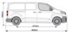 Picture of Rhino 2 KammBar Black Roof Bars and 4 free load stops for Citroen Dispatch 2016-Onwards | L2 | H1 | JC2BA