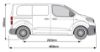 Picture of Rhino 2 KammBar Black Roof Bars and 4 free load stops for Citroen Dispatch 2016-Onwards | L1 | H1 | JD2BA