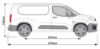 Picture of Rhino 2 KammBar Black Roof Bars and 4 free load stops for Fiat Doblo 2022-Onwards | L2 | H1 | GC2BA