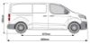 Picture of Rhino 2 KammBar Black Roof Bars and 4 free load stops for Fiat Scudo 2022-Onwards | L2 | H1 | JC2BA