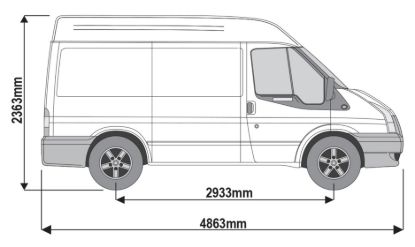 Picture of Rhino TowStep Black - No Reversing Sensors for Ford Transit 2000-2014 | L1 | H2 | Twin Rear Doors | TS11B