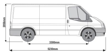 Picture of Rhino TowStep Black - No Reversing Sensors for Ford Transit 2000-2014 | L2 | H1 | Twin Rear Doors | TS11B
