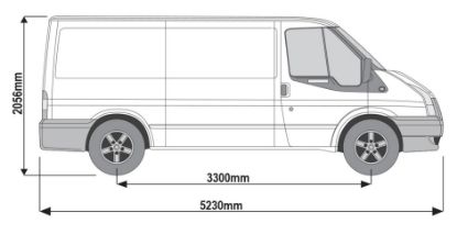 Picture of Rhino TowStep Yellow - No Reversing Sensors for Ford Transit 2000-2014 | L2 | H1 | Twin Rear Doors | TS11Y