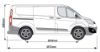 Picture of Rhino 2 KammBar Black Roof Bars and 4 free load stops for Ford Transit Custom 2013-2023 | L1 | H1 | TB2BA