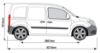 Picture of Rhino 2 KammBar Black Roof Bars and 4 free load stops for Mercedes Citan 2012-2021 | L2 | H1 | P2BA