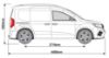 Picture of Rhino 2 KammBar Black Roof Bars and 4 free load stops for Nissan Townstar 2022-Onwards | L1 | H1 | Twin Rear Doors | PB2BA
