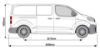 Picture of Rhino 2 KammBar Black Roof Bars and 4 free load stops for Peugeot Expert 2016-Onwards | L2 | H1 | JC2BA