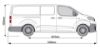 Picture of Rhino 2 KammBar Black Roof Bars and 4 free load stops for Peugeot Expert 2016-Onwards | L3 | H1 | JC2BA